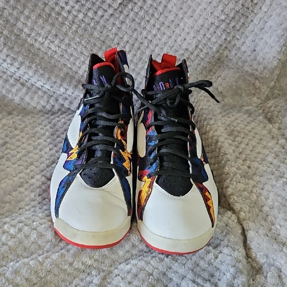 Jordan Red and Black High-Top Sneakers - Picture 4 of 8